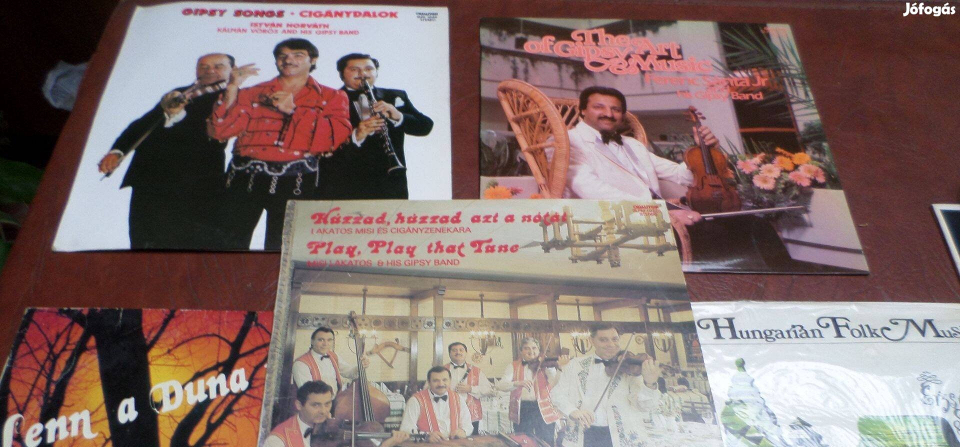 Régi bakelit lemez Magyarnóta Cigányzene gyűjtemény 5 db