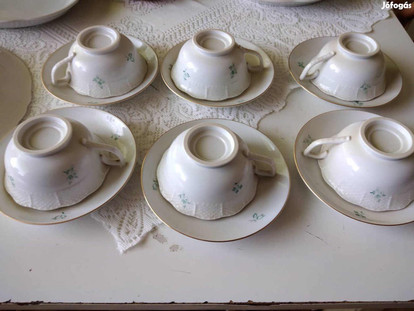 Régi barokkos teás vagy cappuccinos csészék