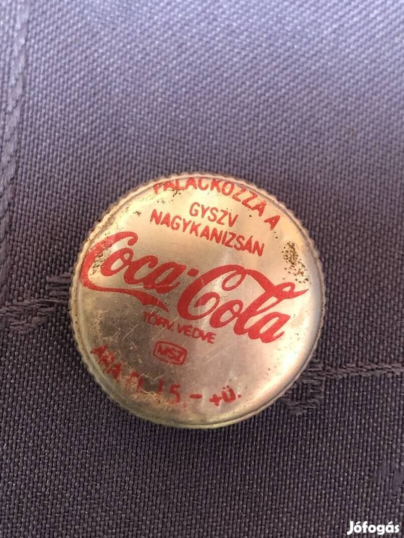 Régi coca cola üdítős kupak 850 Ft