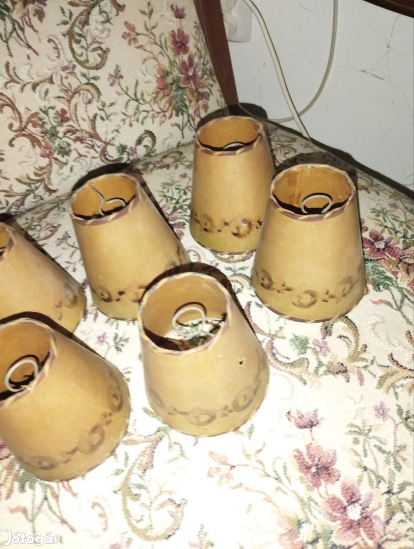 Régi csillár ernyők. 2 garnitúra.