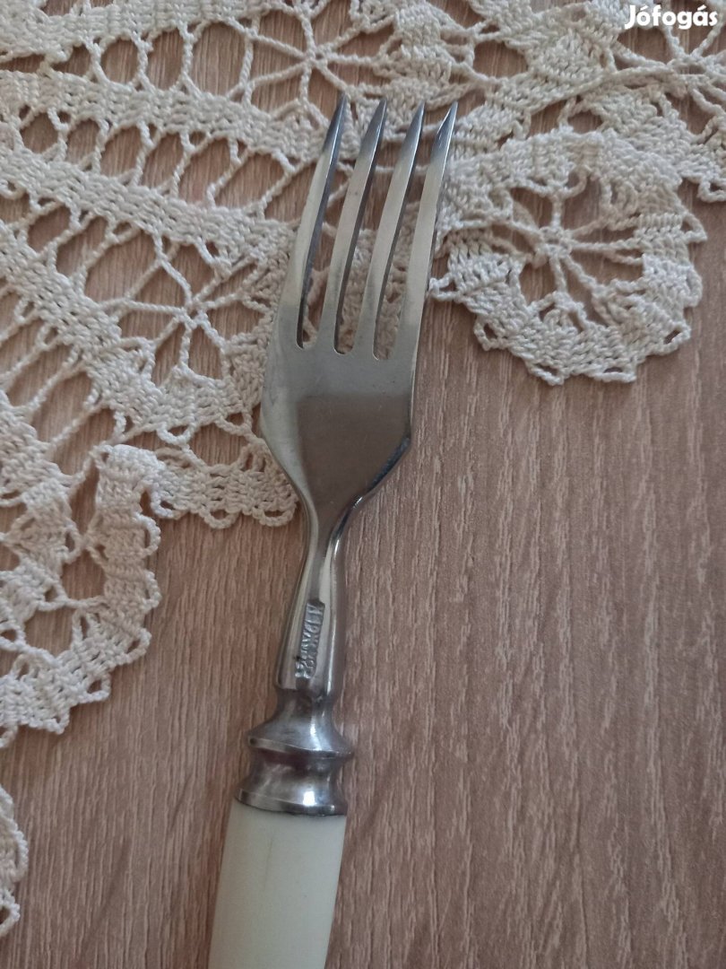 Régi csontnyelű villa és kés szett