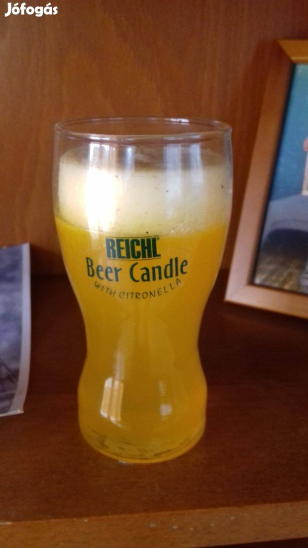 Régi díszgyertya sörös pohár Beer Candle