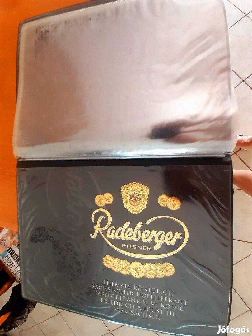 Régi dombornyomott Radeberger díszes árlaptartó mappa A4