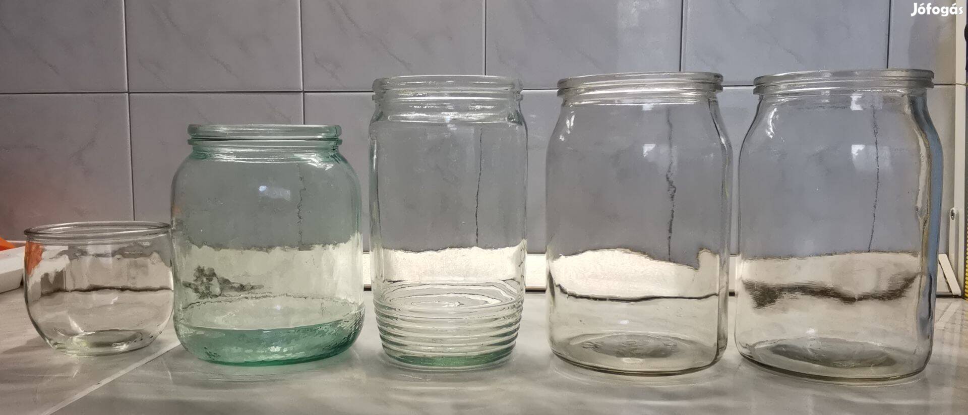 Régi dunsztos üveg, befőttes üveg