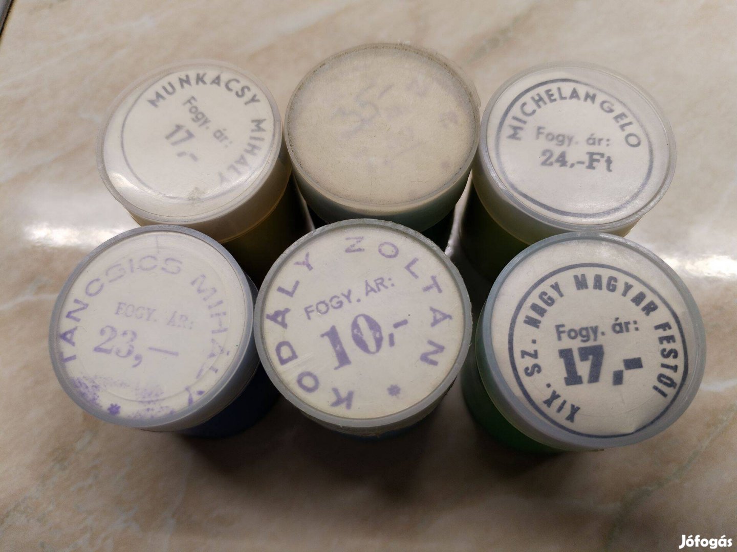 Régi eredeti diafilmek 6 db Híres emberek témájú