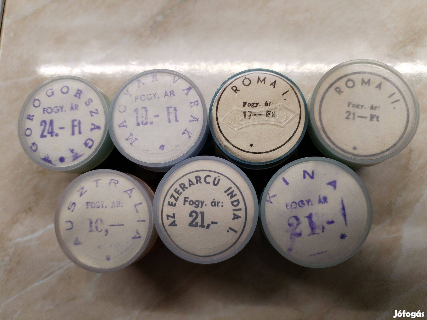 Régi eredeti diafilmek 7 db Regény és országok témájú