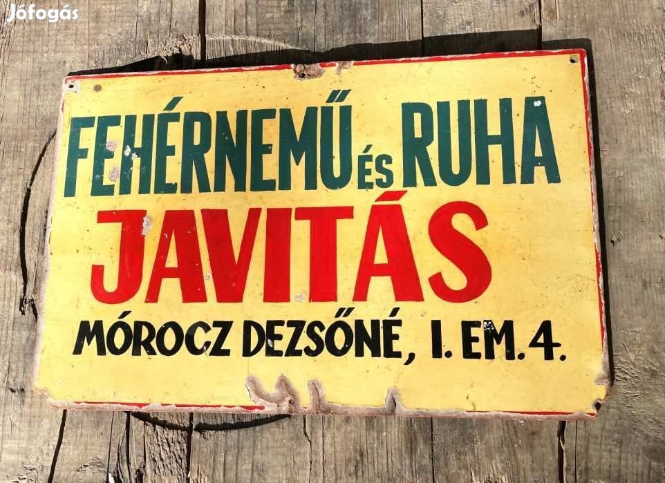 Régi fa cégér reklám tábla reklámtábla