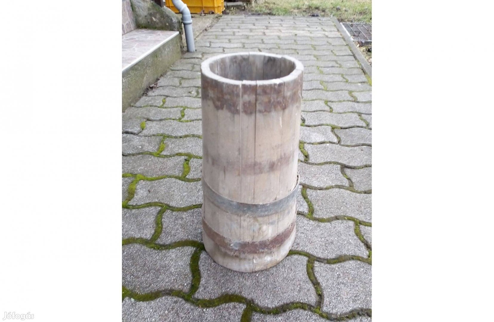 Régi fa köpülő vajköpülő 40 cm hiányos