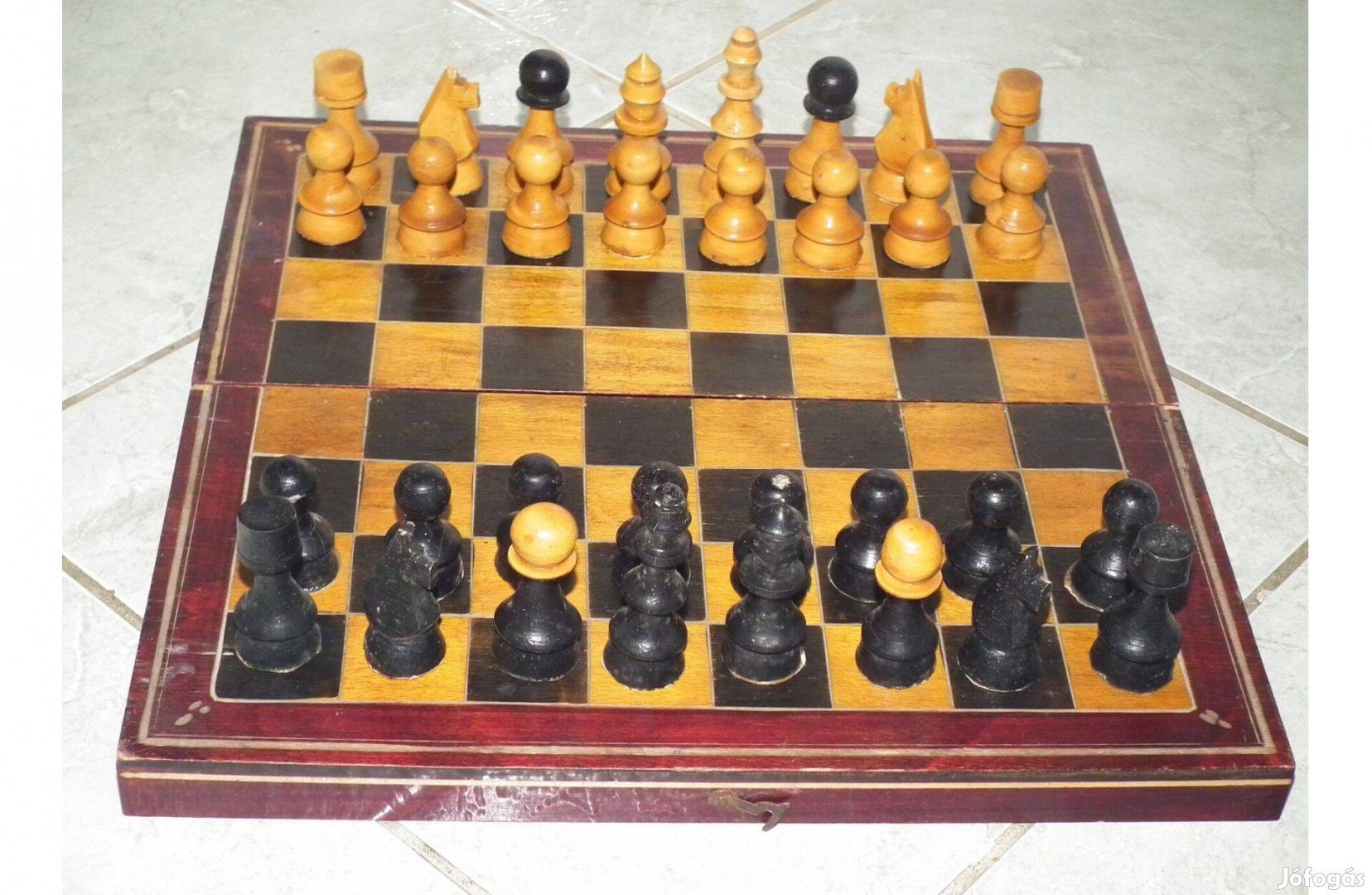Régi fa sakk készlet nr.8