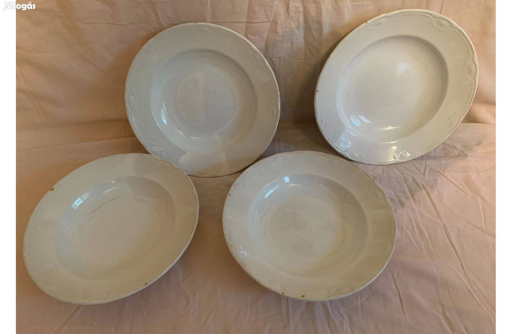 Régi fehér tányér antik porcelán