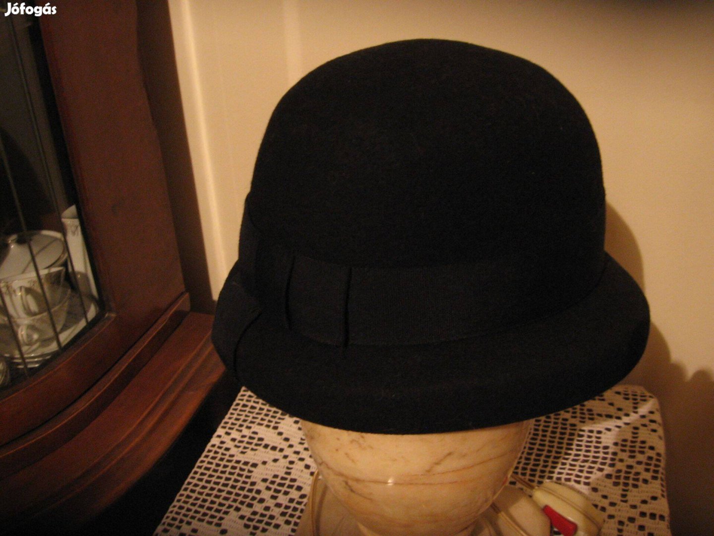 Régi fekete női kalap