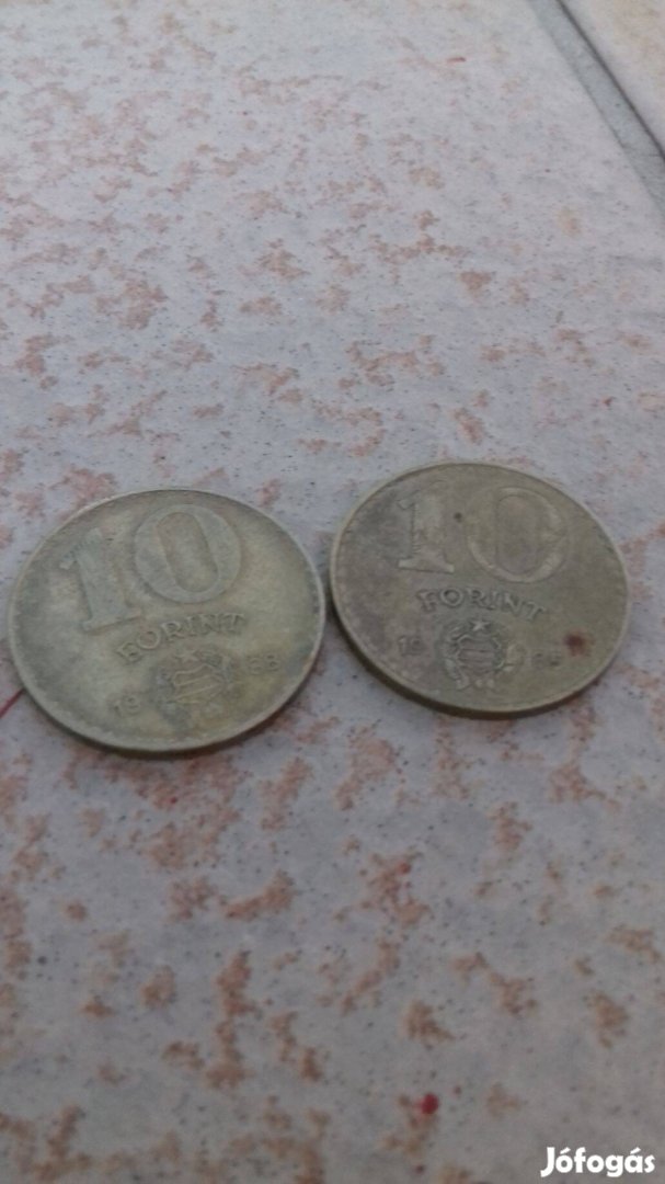 Régi fém 10 forint 1985 és 1988