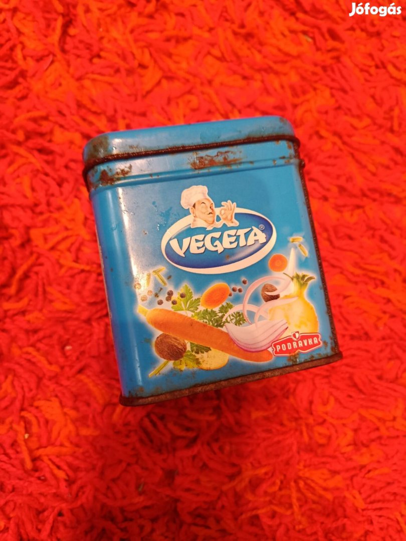 Régi fém doboz fém vegetás doboz