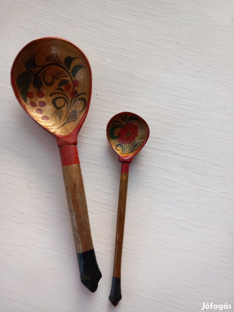 Régi festett lakkozott USSR kanalak 2db egybe hibátlanok