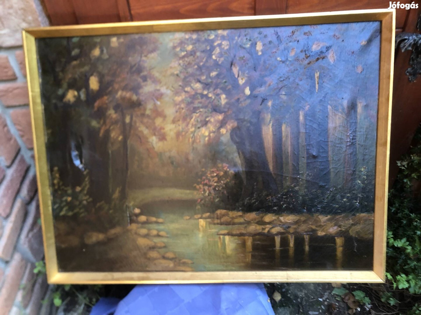Régi festmény , szignózott falikép az 1960-as évekből 20000