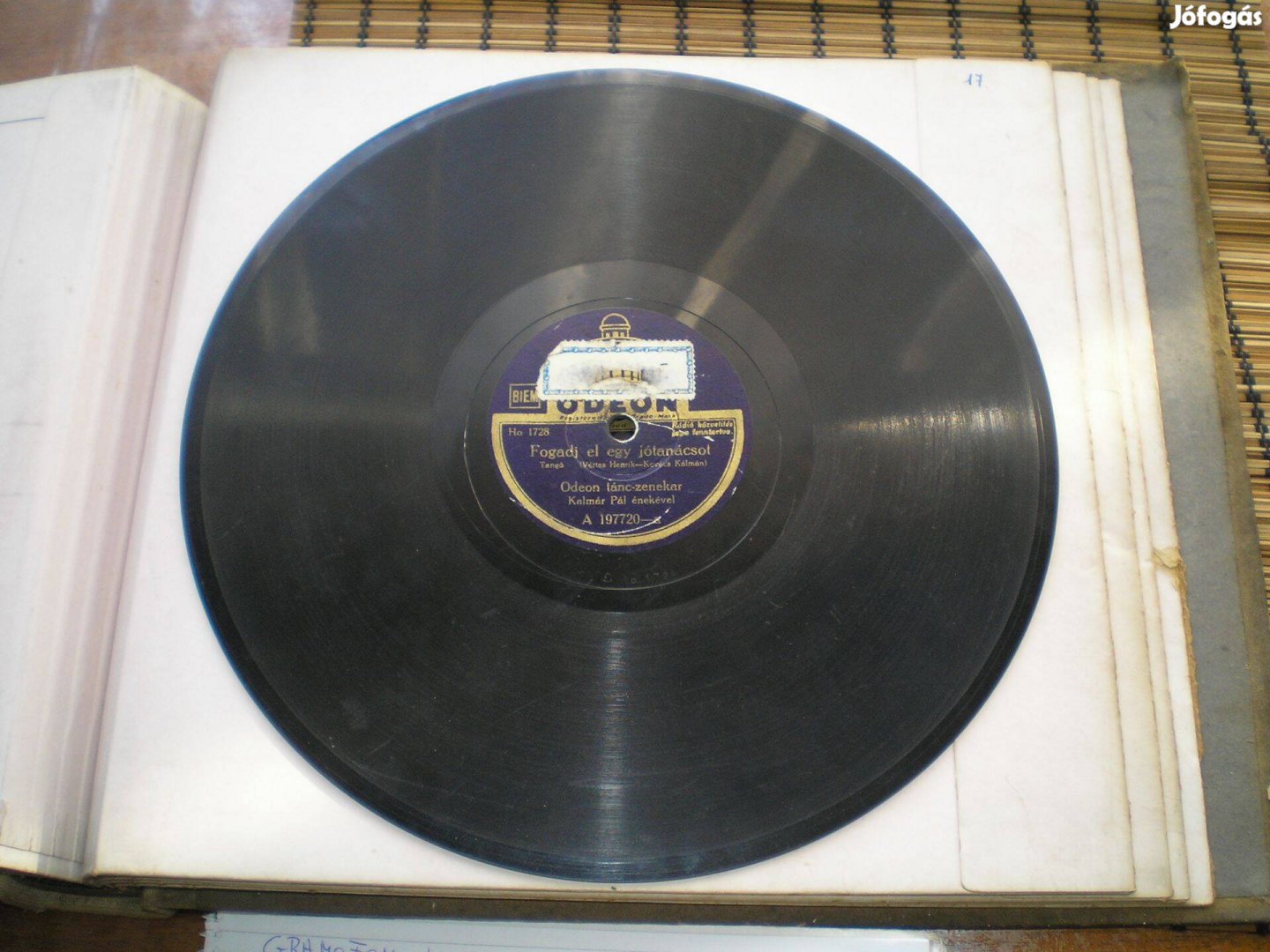 Régi gramofonlemez Kalmár Pál Fogadj el egy jó tanácsot