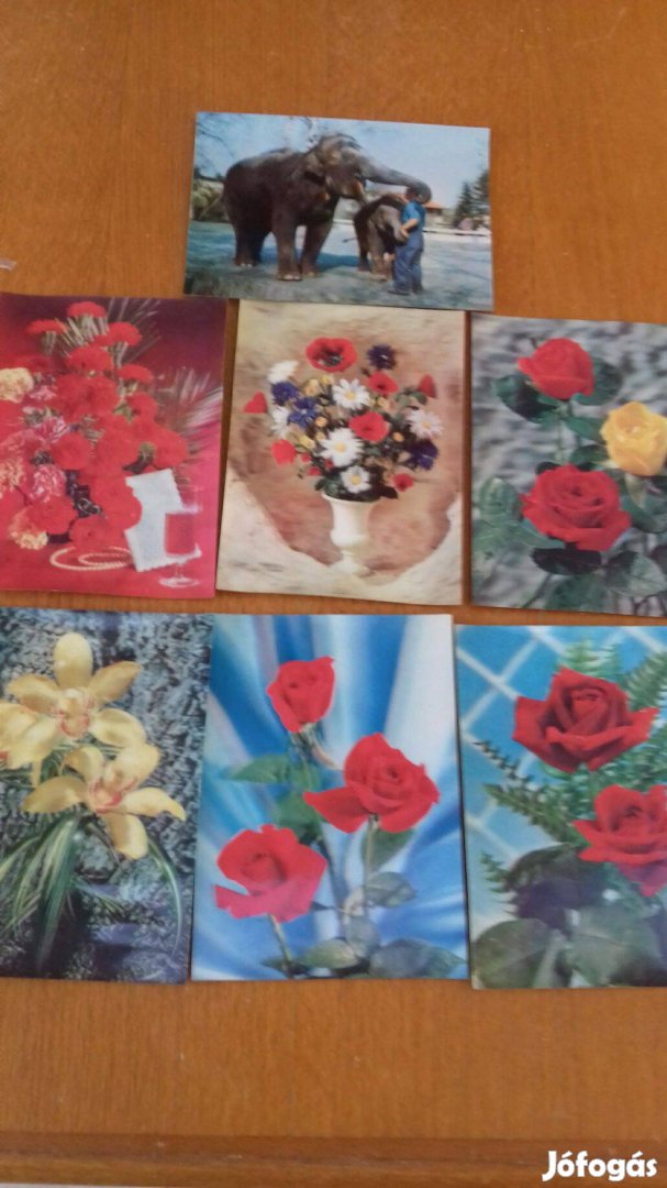 Régi gyönyörű 3D képeslap a 70-es évekből