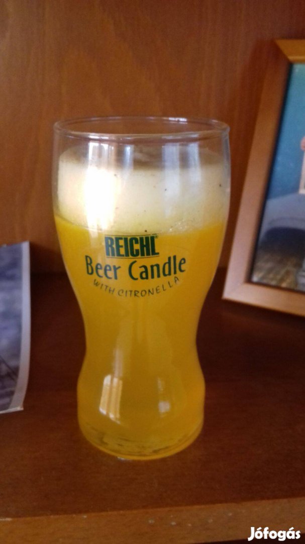 Régi habzó sört imitáló díszgyertya Beer Candle