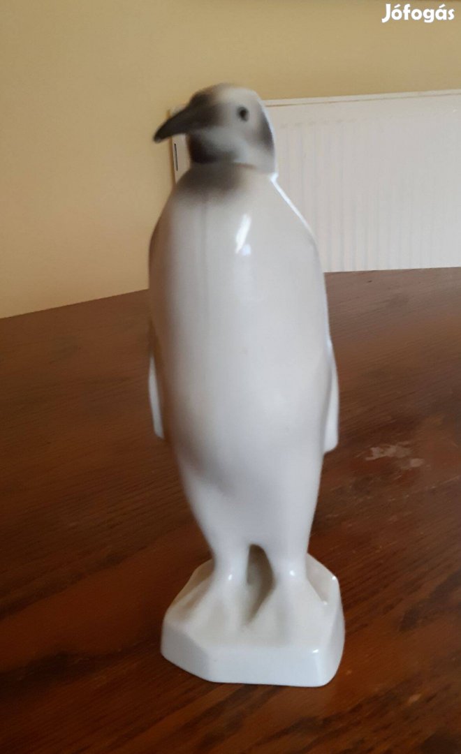 Régi hollóházi porcelán, nagyméretű Pingvin figura!