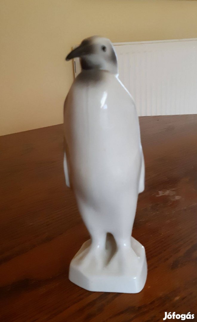 Régi hollóházi porcelán, nagyméretű Pingvin figura!