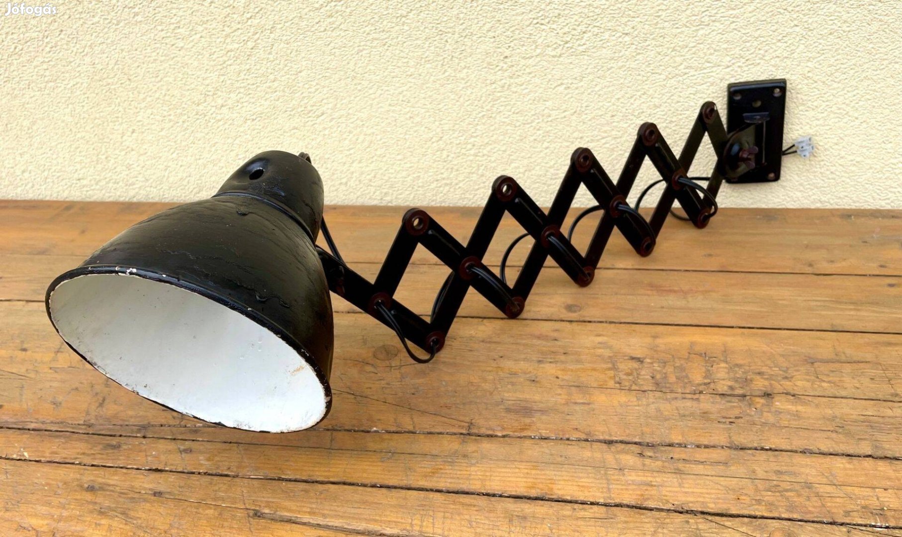 Régi indusztriál műhely harmonikás olló ipari fali lámpa retro loft