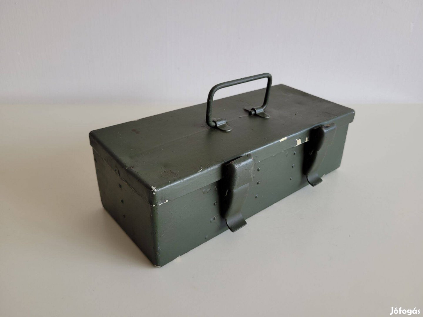Régi katonai fémdoboz doboz fém láda szállító táska