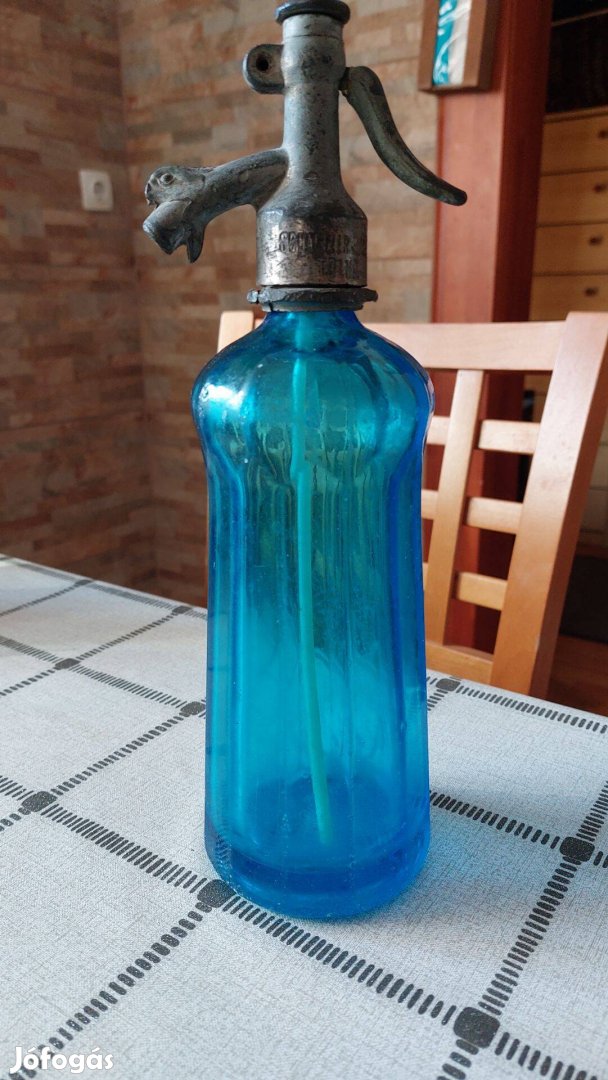 Régi kék szódásüveg (Kont)