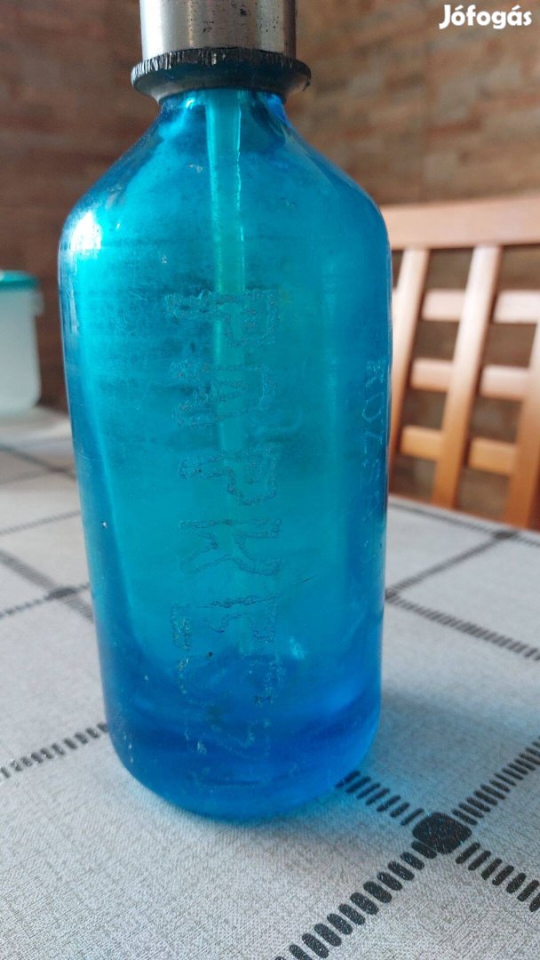 Régi kék szódásüveg (Papkeszi)