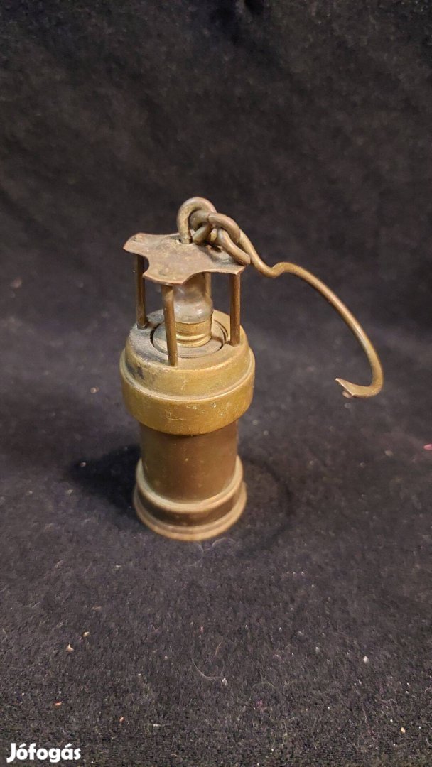 Régi kicsi réz bányászlámpa