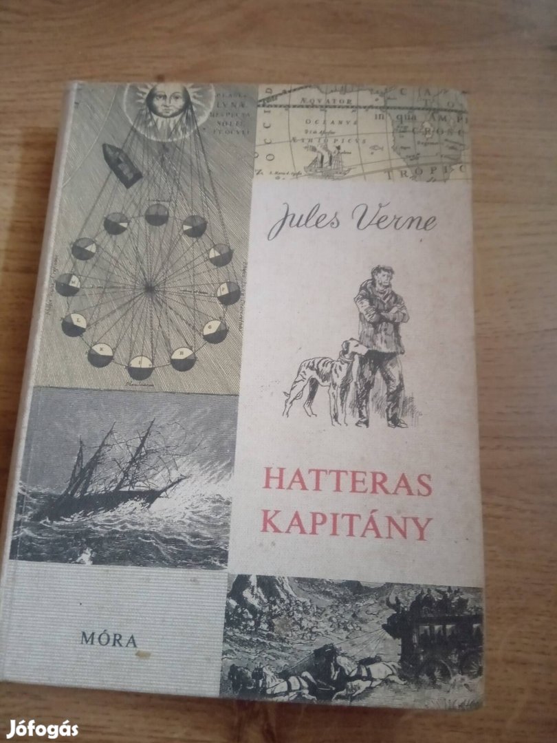 Régi könyv Jules Verne Hatteras Kapitány 