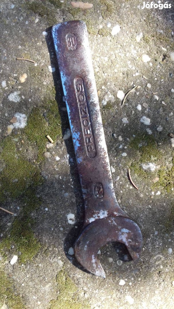 Régi króm-vandánium gázpalack villáskulcs 32