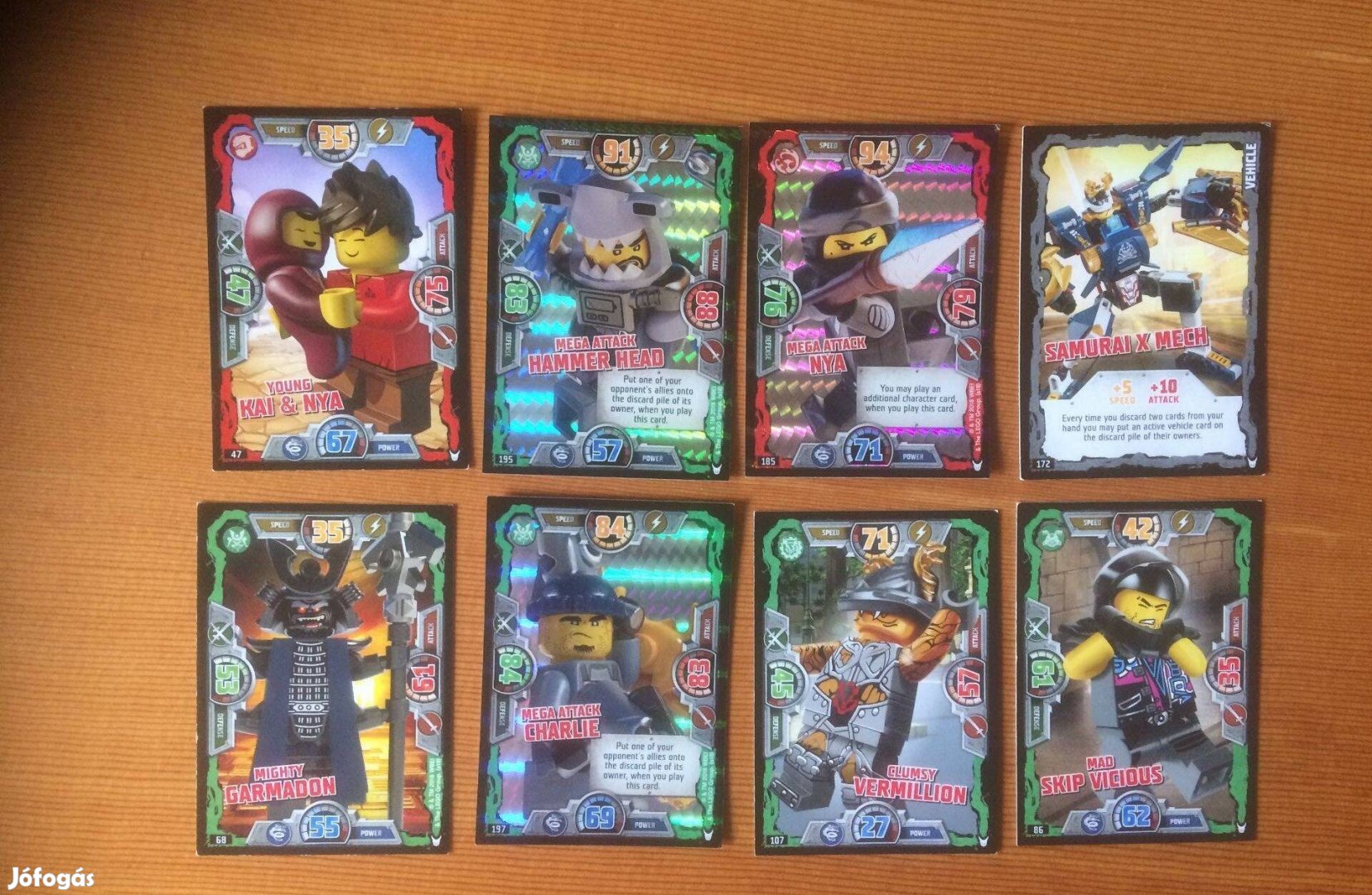 Régi lego gyűjtőkártya 8 db egyben 1800 ft