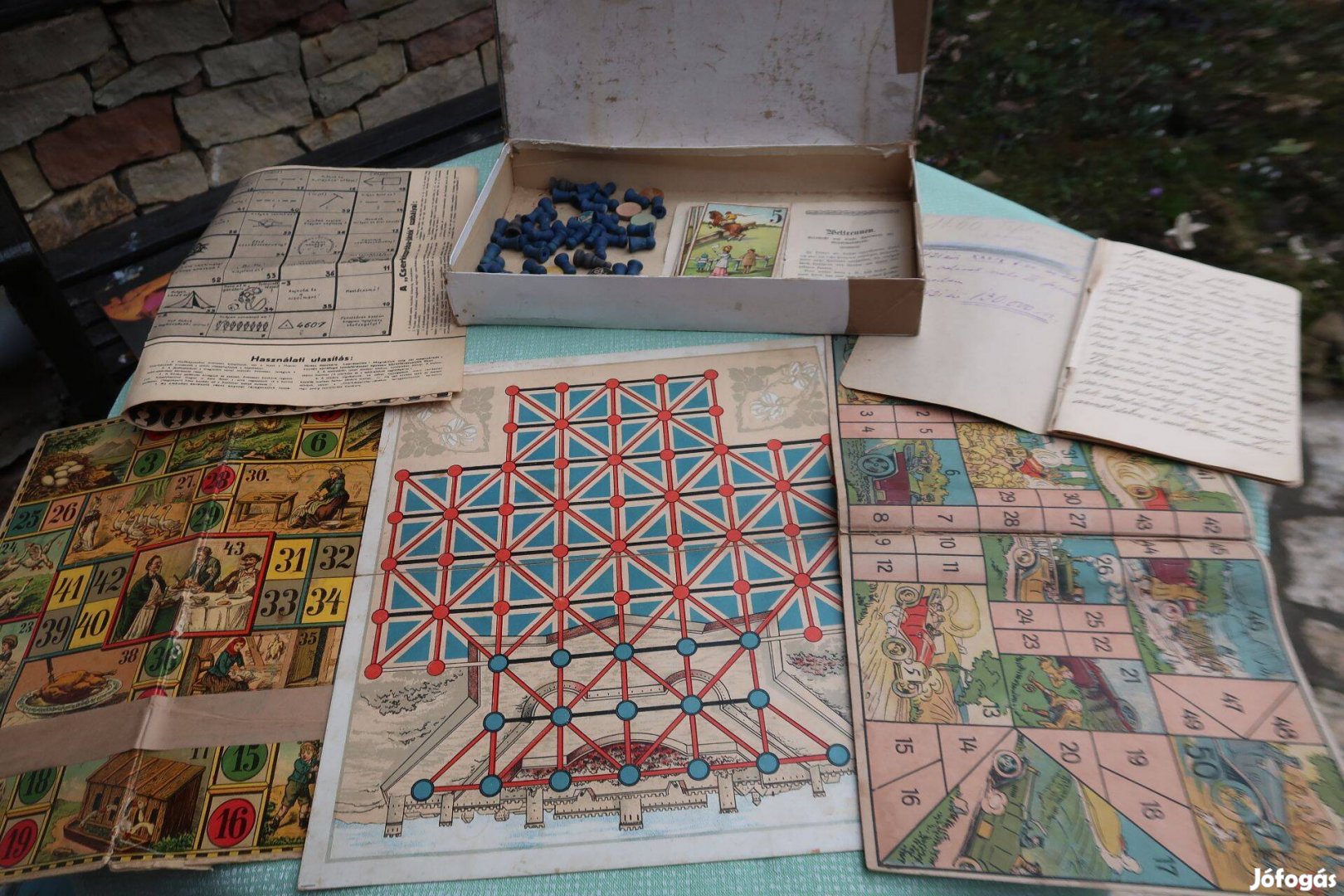 Régi lóverseny társasjáték 1920-as évekből