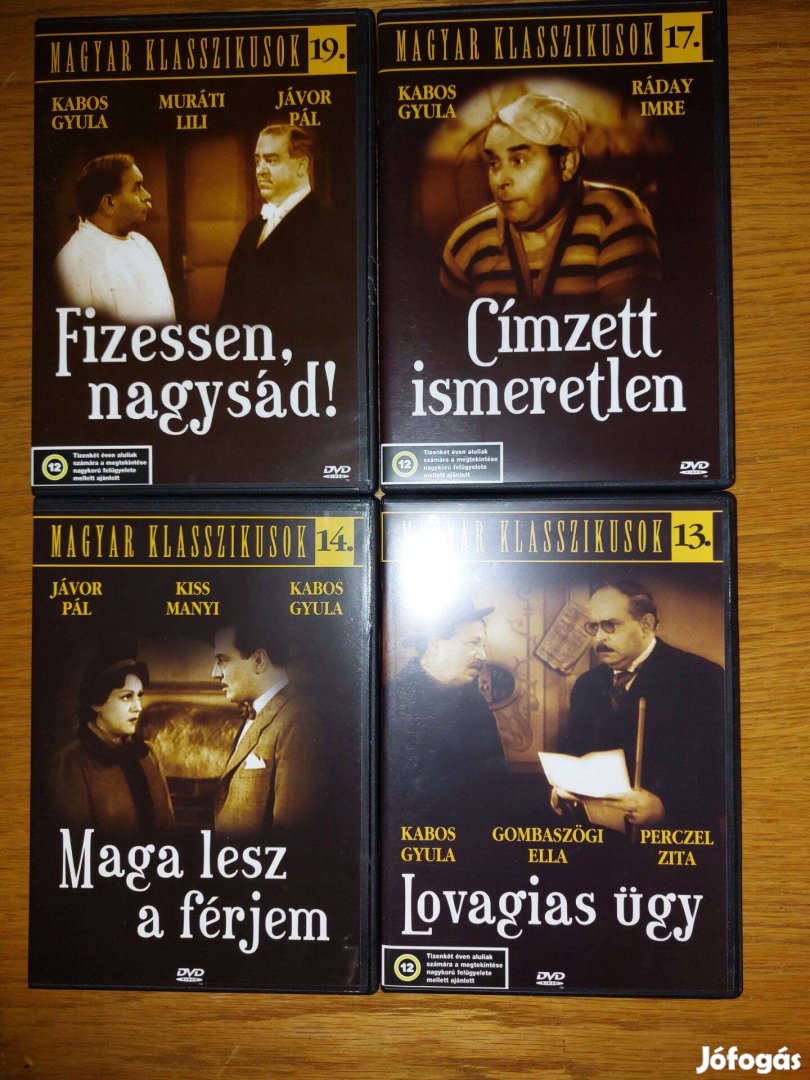 Régi magyar filmek 13; 14; 17; 19. gyári DVD