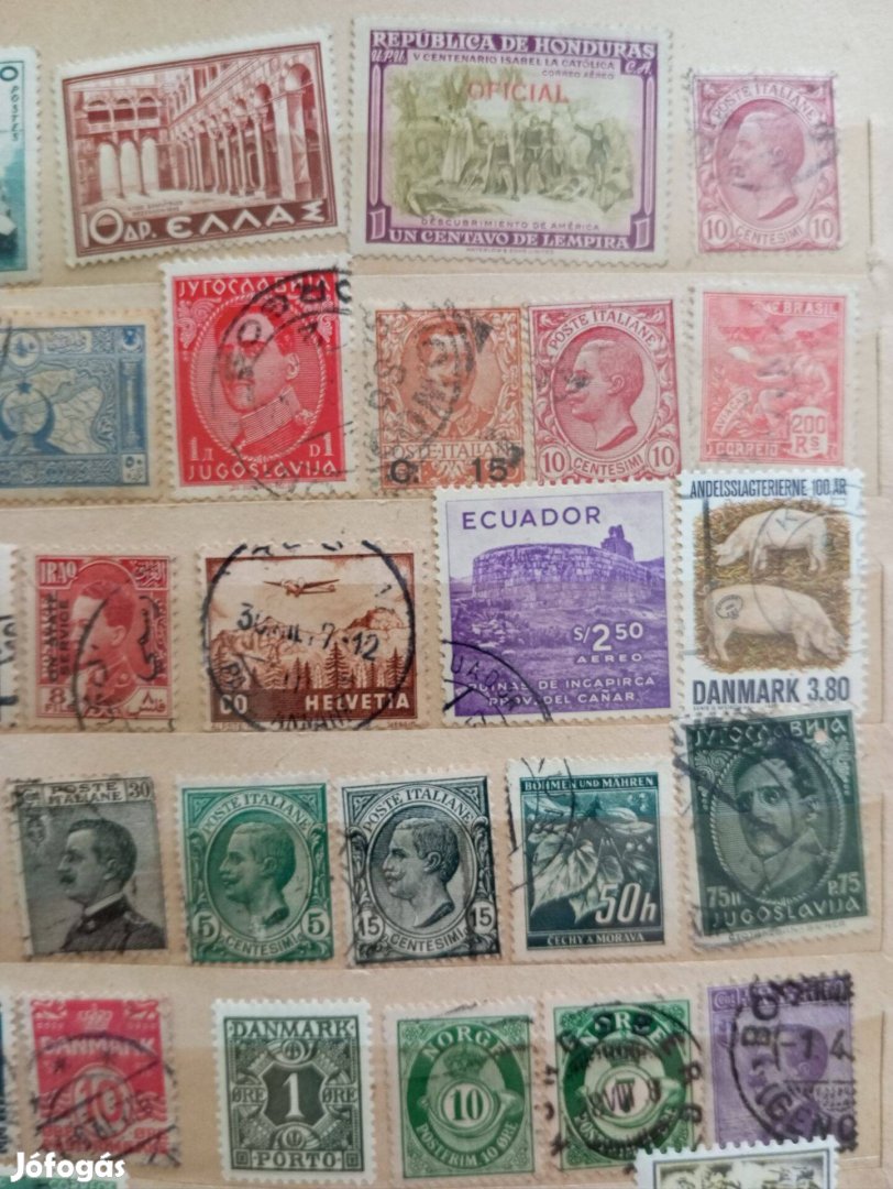 Régi magyar német angol francia olasz spanyol bélyegek 60 db