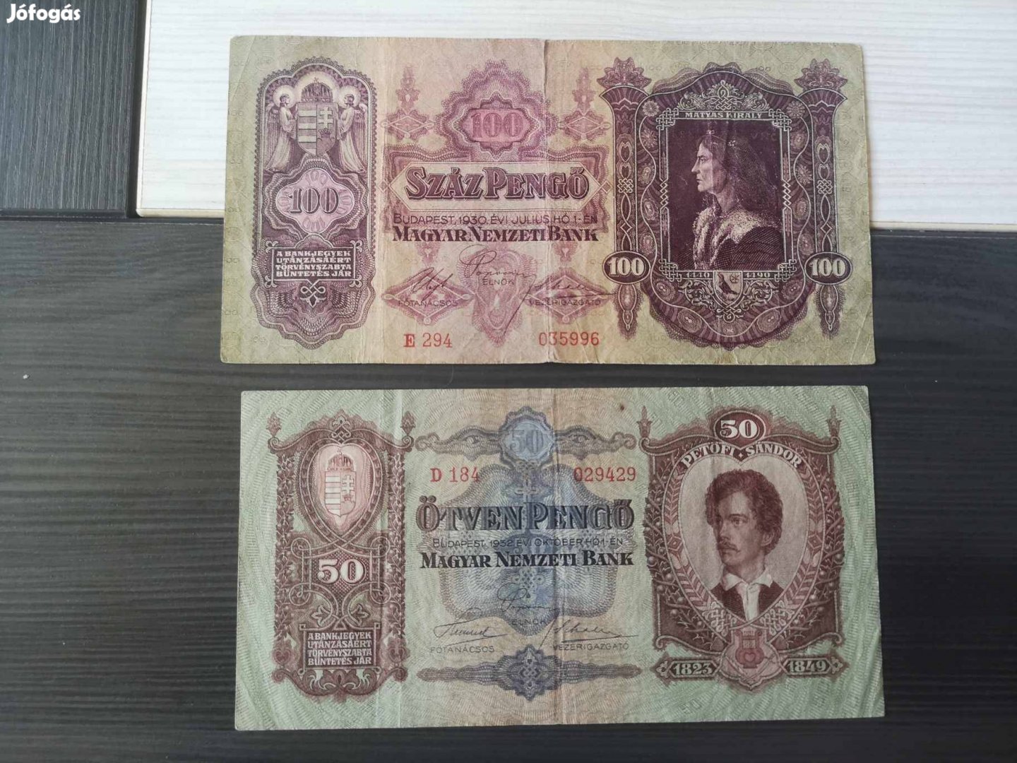 Régi magyar pengő bankjegyek