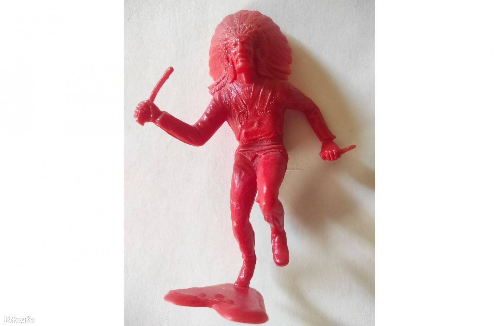 Régi műanyag indián figura 14 cm