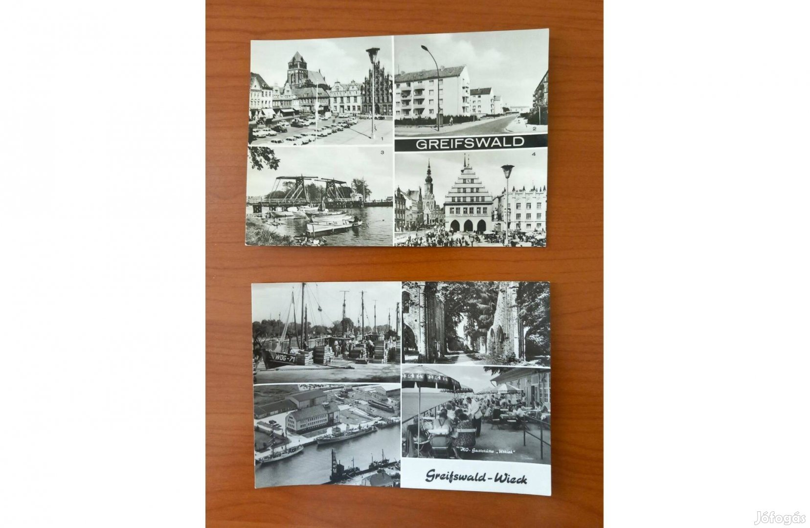 Régi német képeslap párban - Greifswald 1976