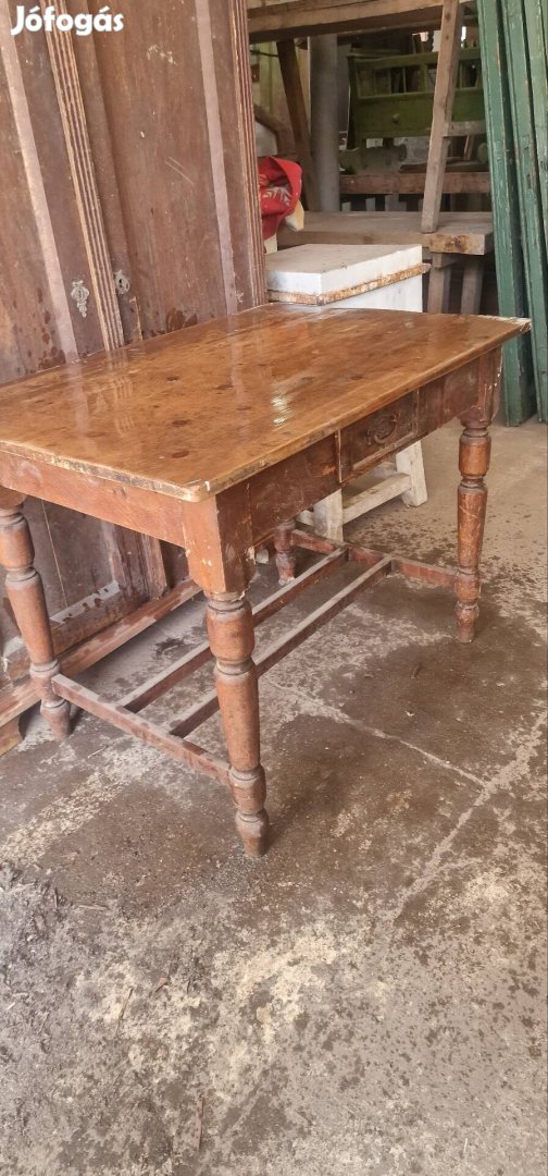 Régi ónémet étkező asztal népi bútorok vintage konyha asztal 
