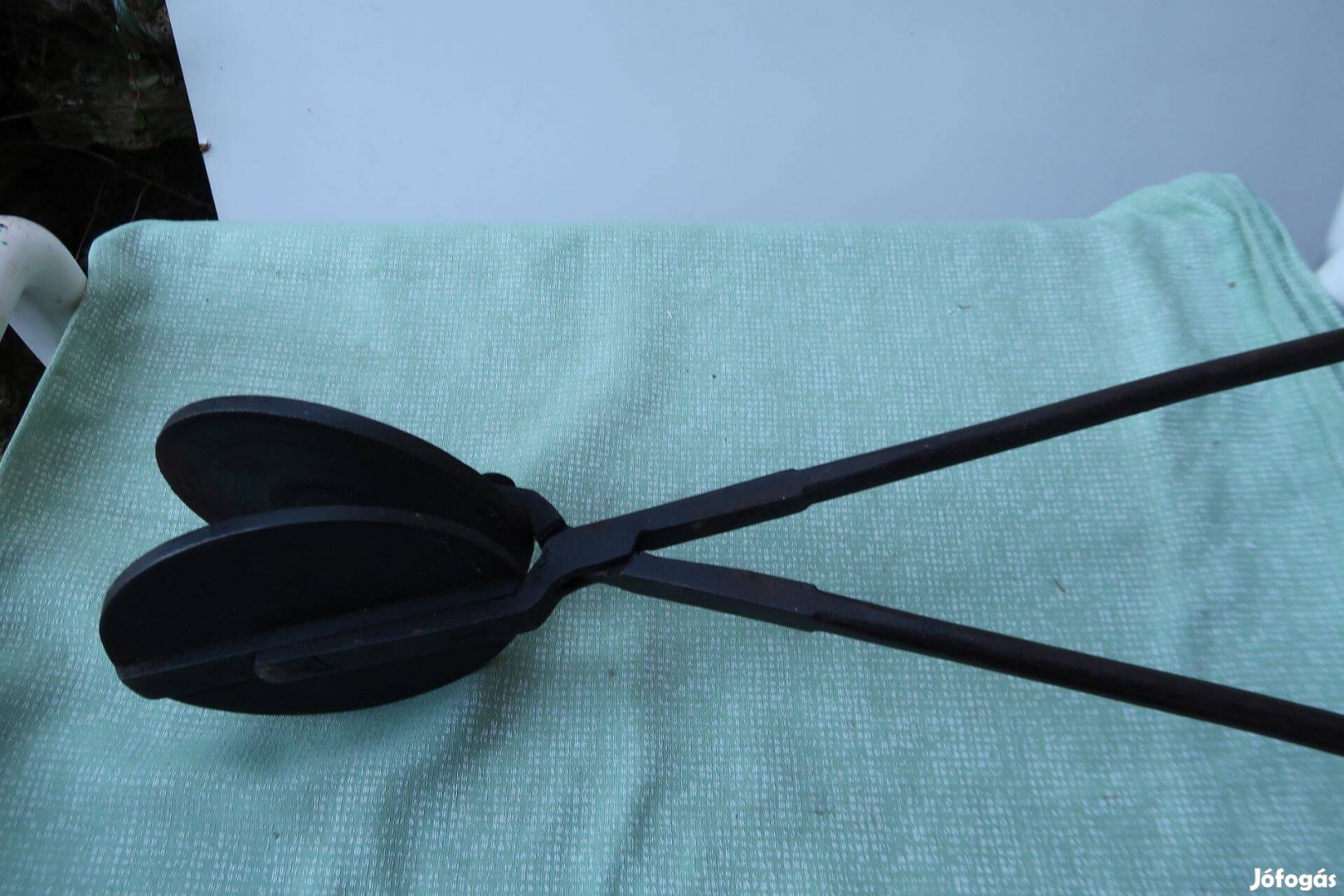 Régi őntőttvas ostyasűtő 70 cm-es