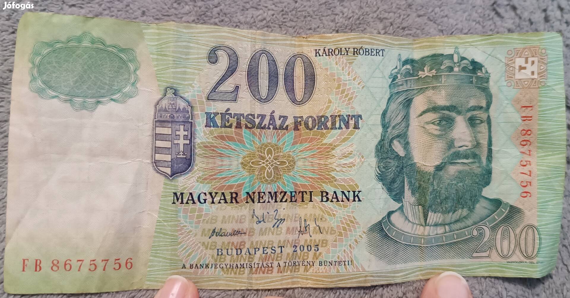 Régi papír pénz 200 Forint