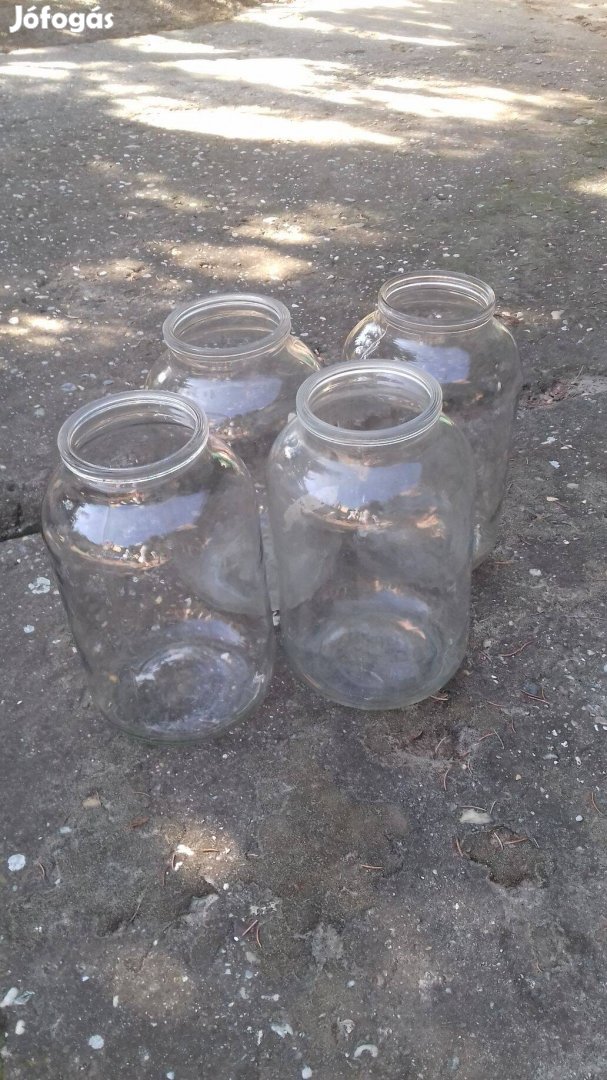 Régi patentos tetejű befőttes üveg 5 l-es