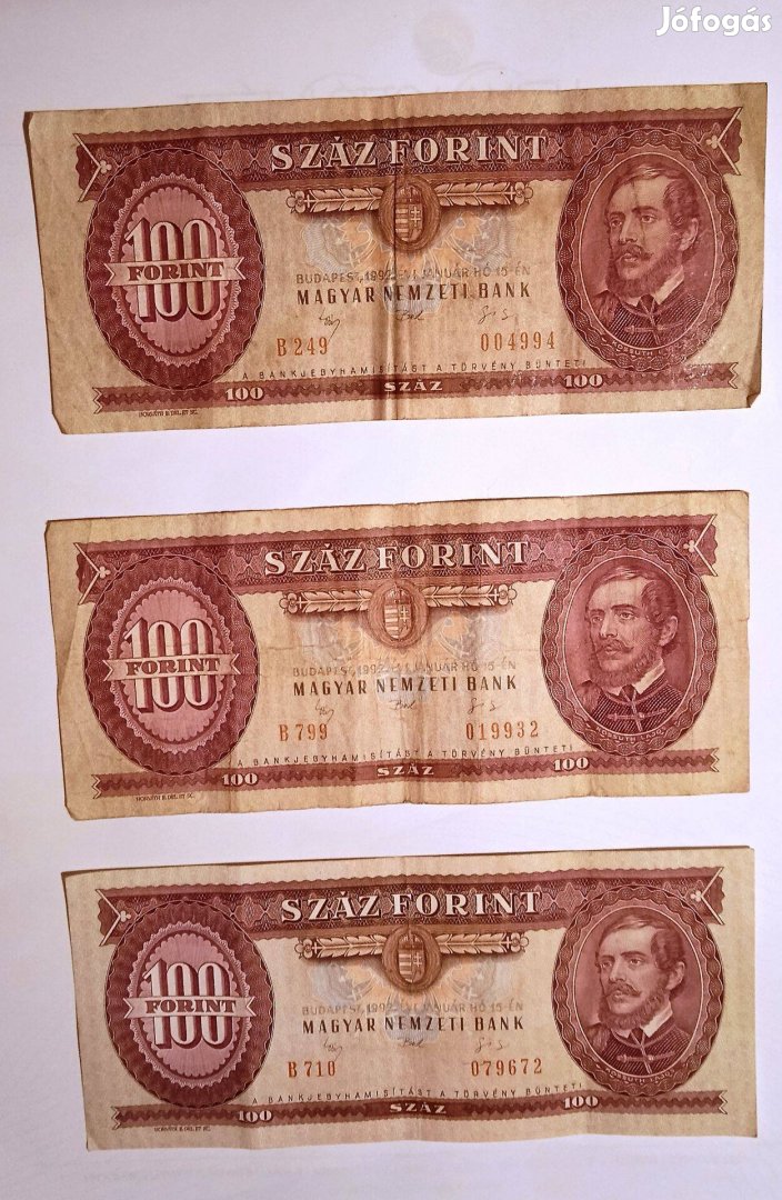 Régi pénz 100 Forint 1992-es