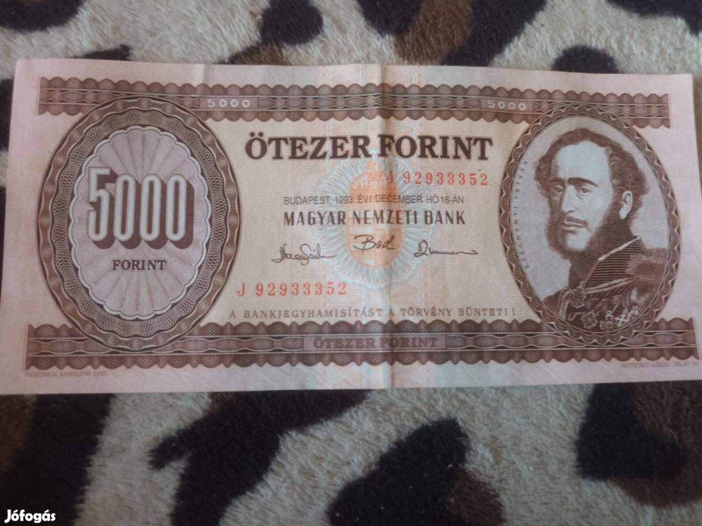 Régi pénz 5 ezer Ft os bankjegy