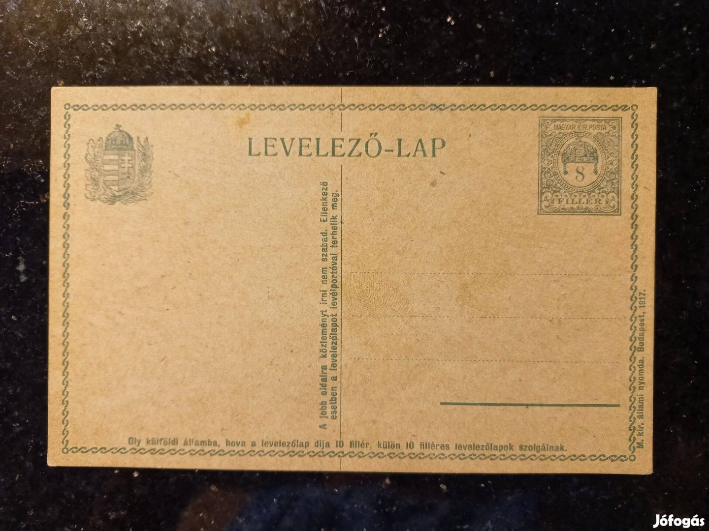 Régi postatiszta levelezőlap