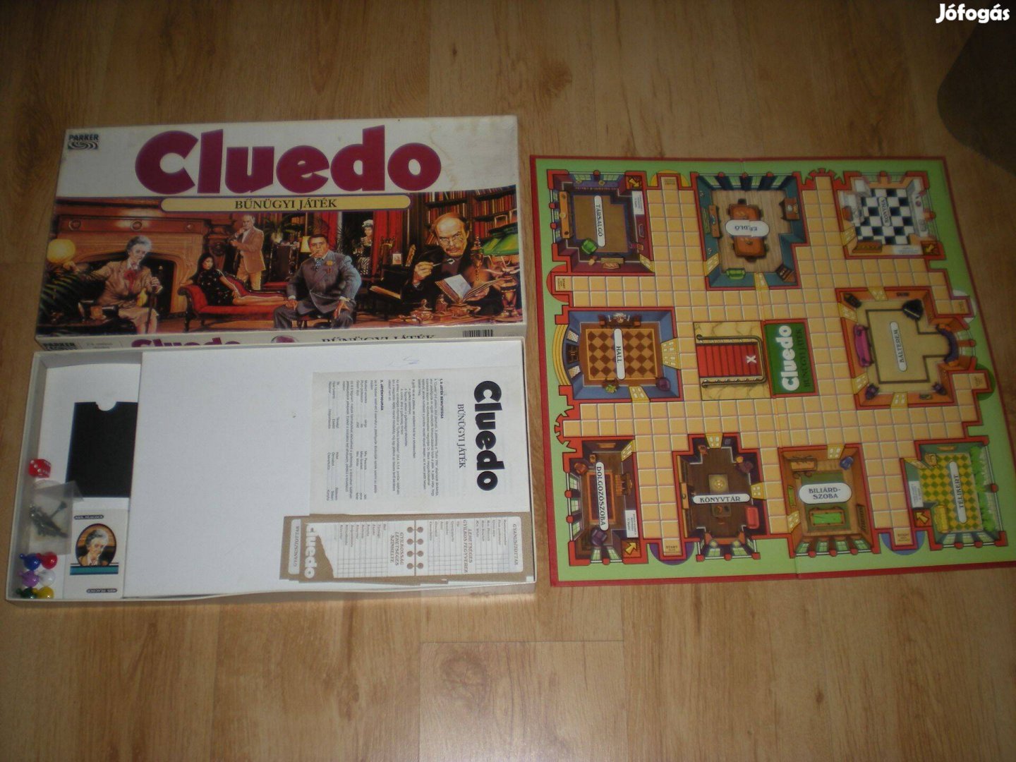 Régi retró Cluedo társasjáték társas játék hiánytalan Parker