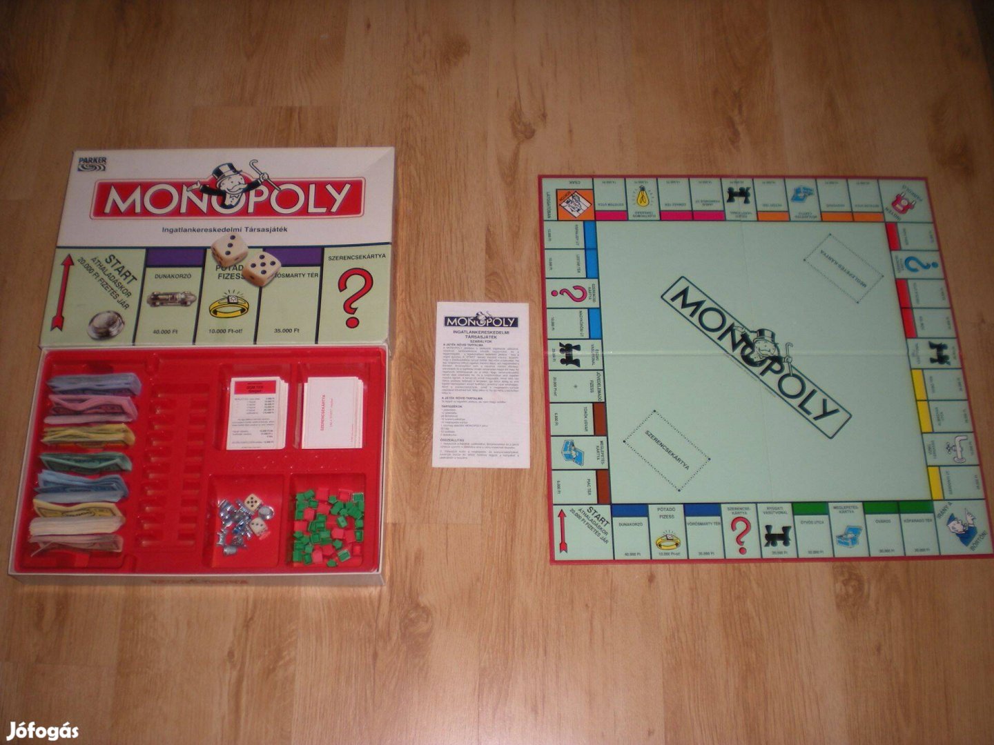 Régi retró Monopoly társasjáték társas játék hiánytalan Parker 1