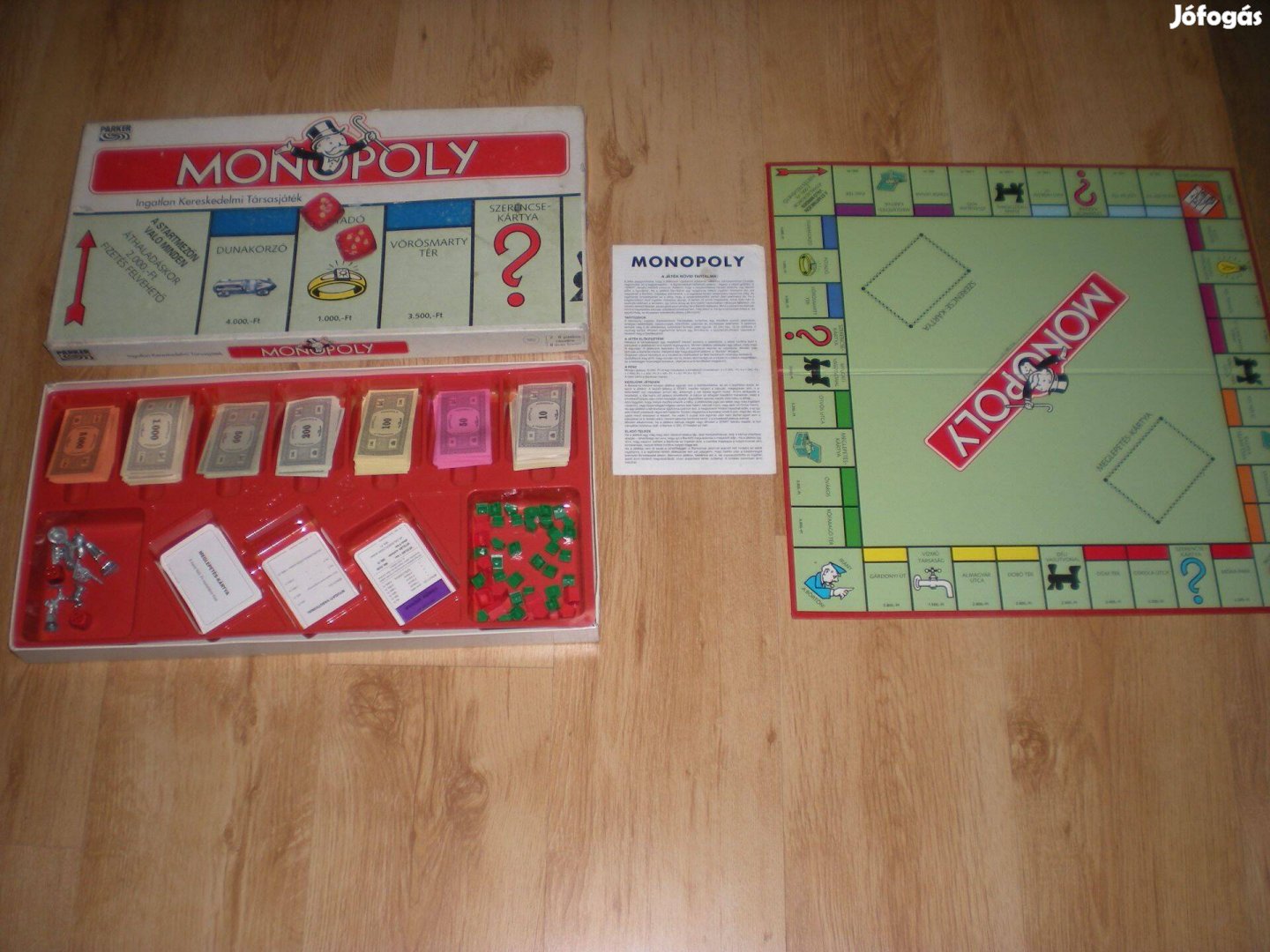 Régi retró Monopoly társasjáték társas játék hiánytalan Parker