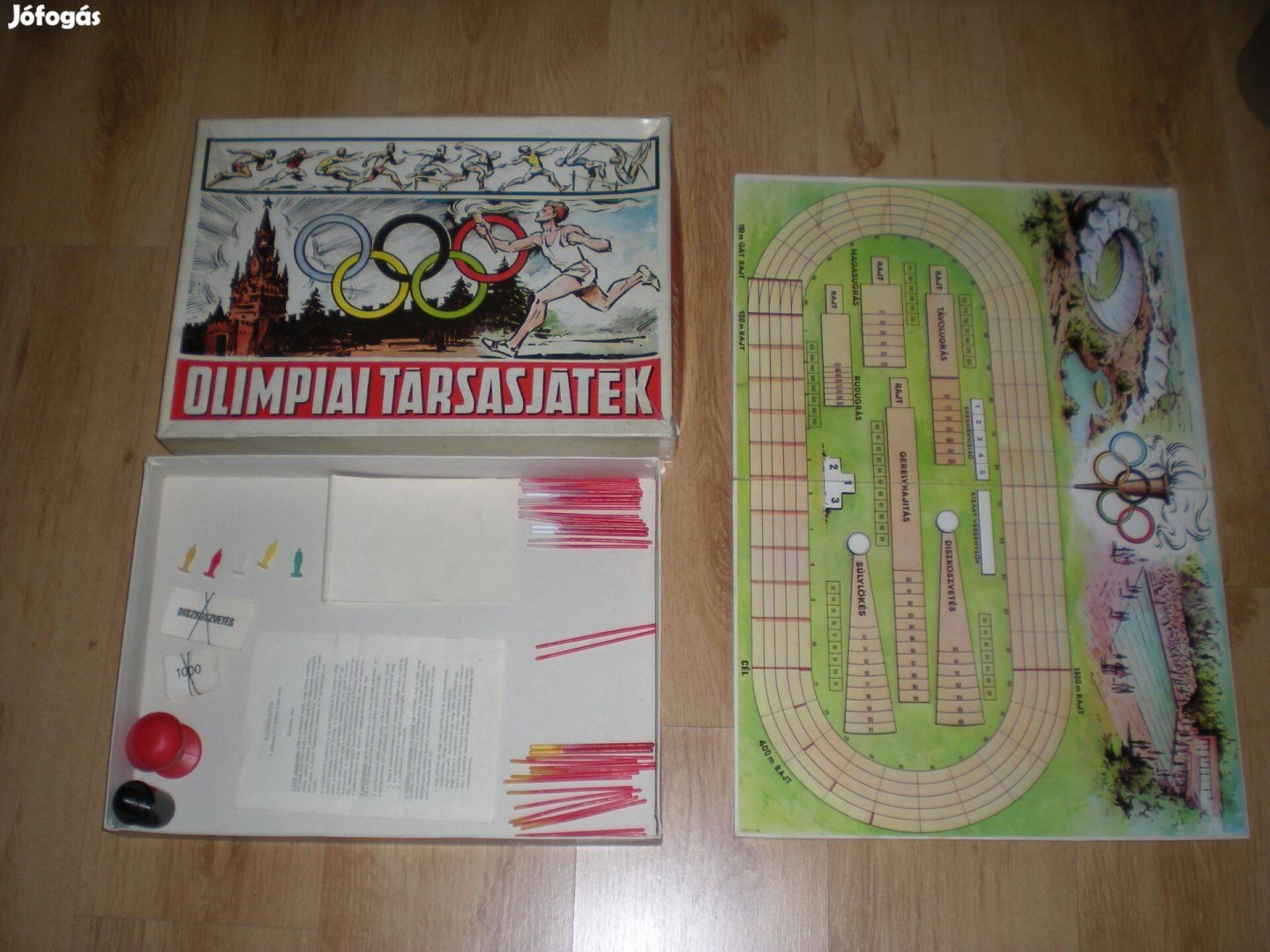 Régi retró Olimpiai társasjáték társas játék hiánytalan
