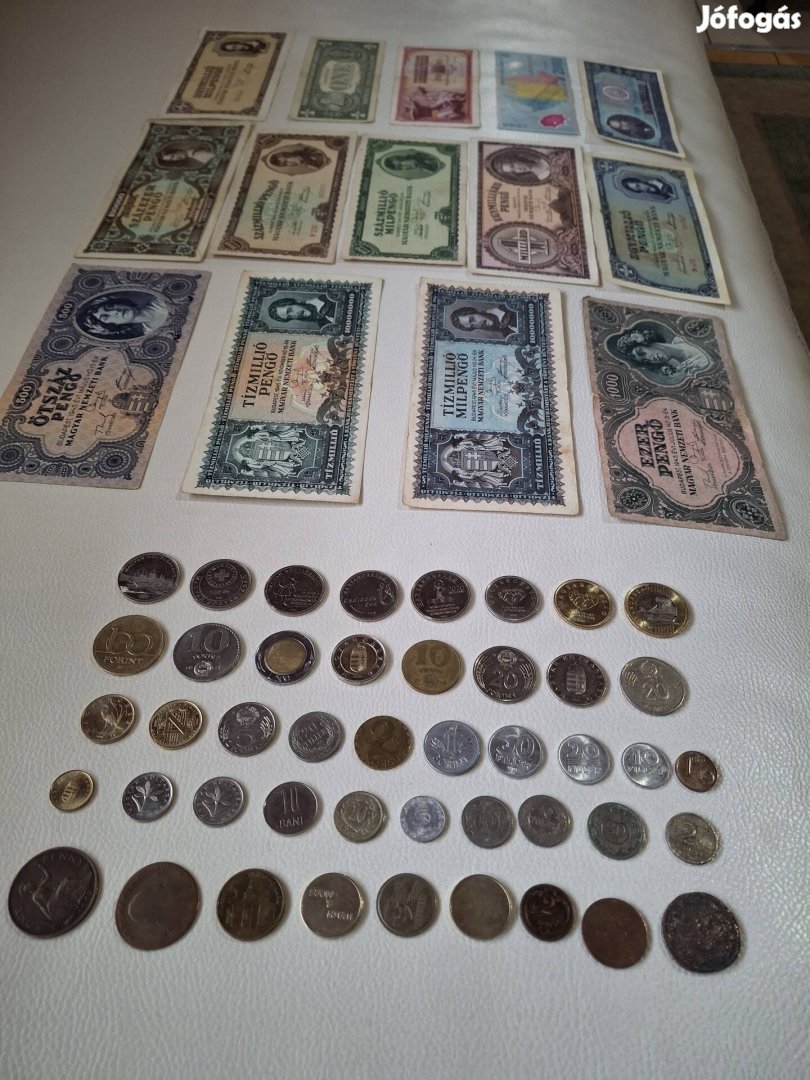 Régi retro antik pénz gyűjtemény egyben eladó 1000 ft.
